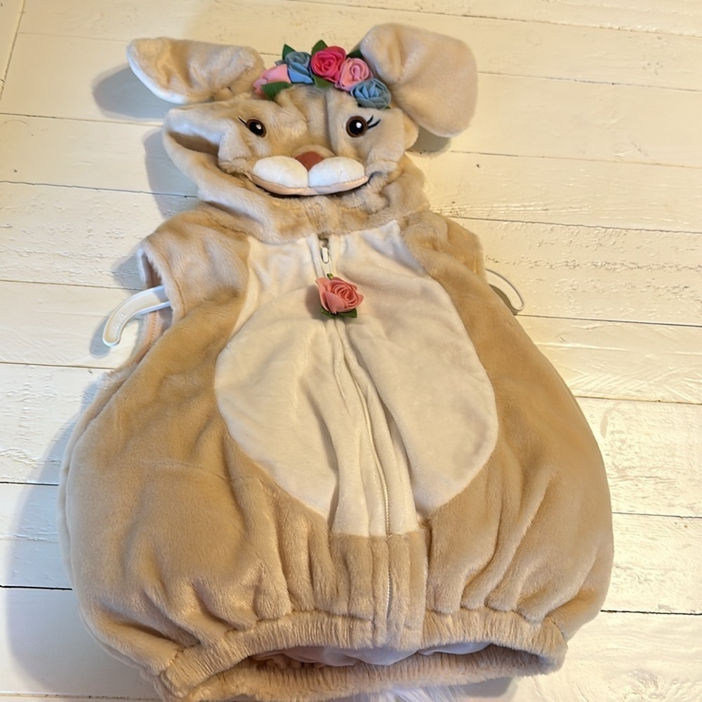 🍄3/6m baby bunny costume with hood and ears/tail absolutely adorable NWOT